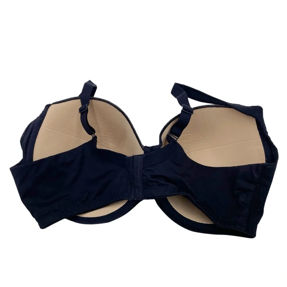 Soma Stunning Support Full Coverage Bra Size 42DDD Black Nude Lace Underwire